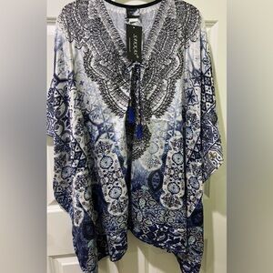 NWT Sakkas pretty blue coverup. Size OS